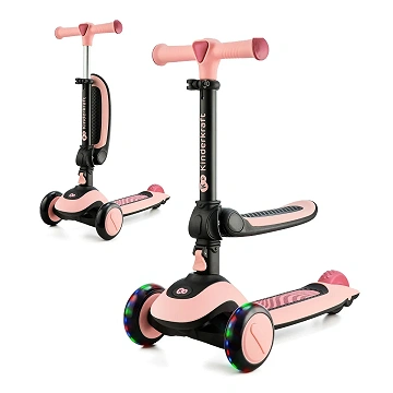  Bicicleta de equilibrio y patinete de tres ruedas HALLEY rosa